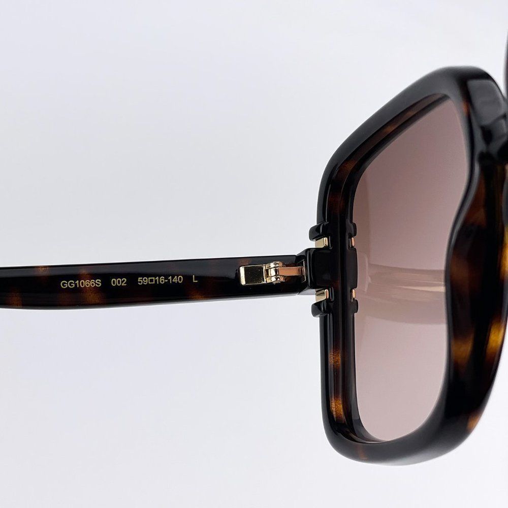 Gucci GG1066S 002 Sunglasses Havana Brown Gradient Butterfly Women - Picture 8 of 10
